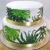 Flower - 2 Tier Palm Leaves Painted Cake (D,V)